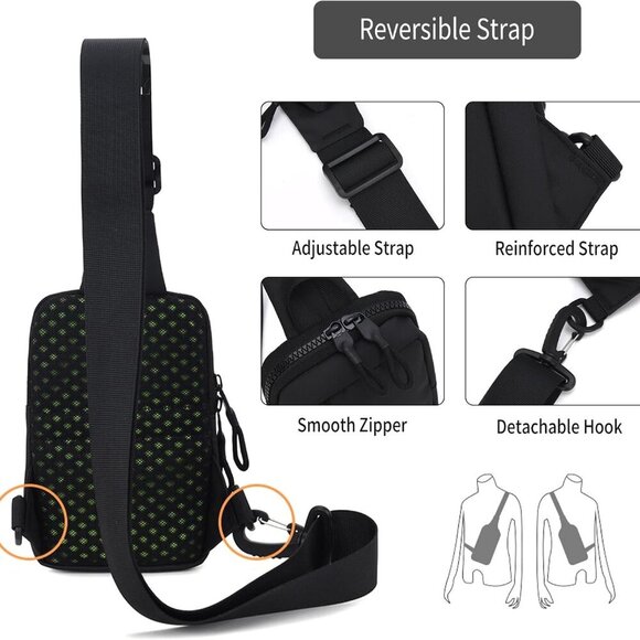 Small Crossbody Bag for Men Women Mini Sling Bag Travel Running Phone Daypack Cr - Picture 5 of 8